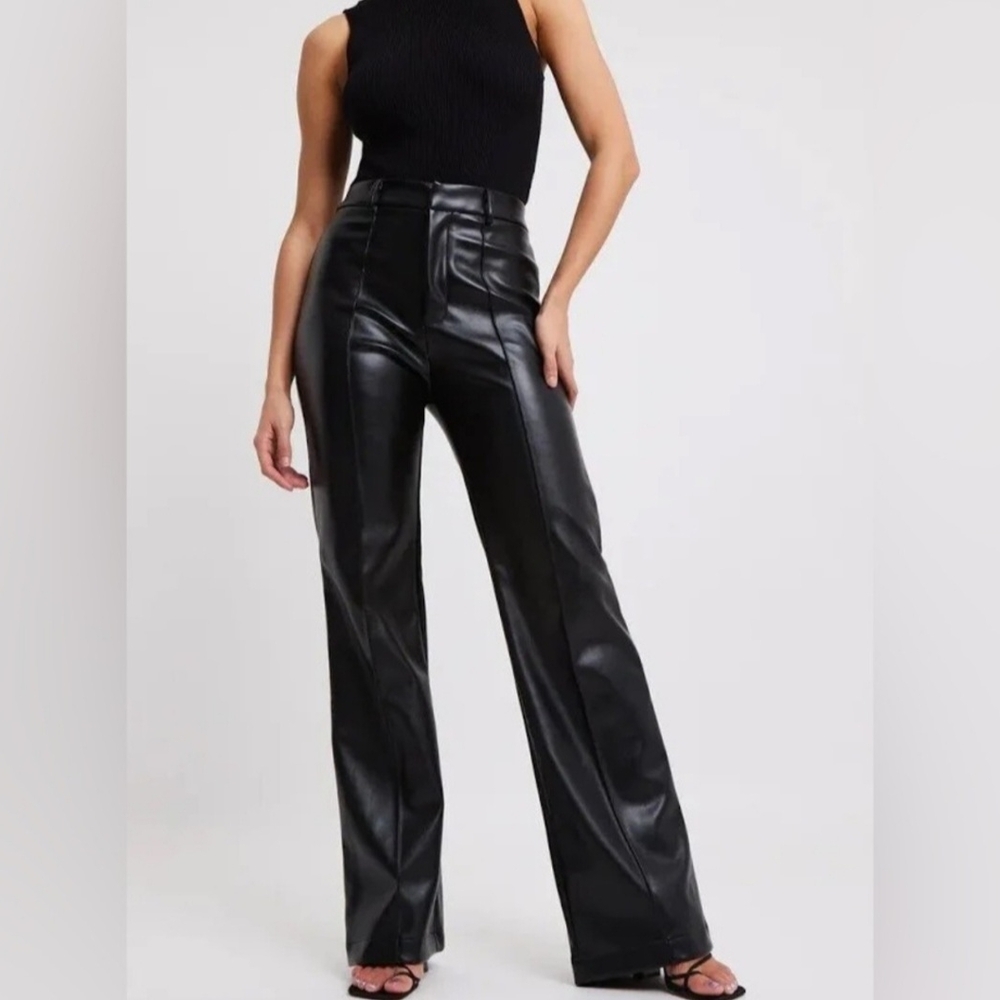 BOA Women's Black Vegan Leather Pants